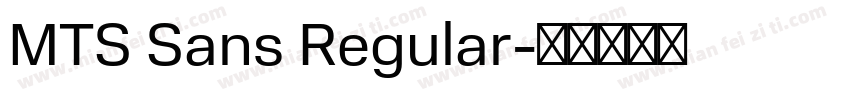 MTS Sans Regular字体转换